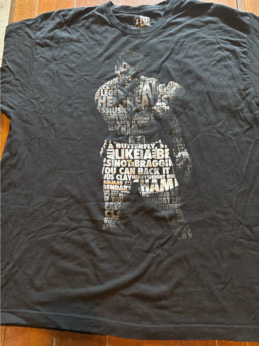 Muhammad Ali Men’s 2XL Black Graphic Tee The Greatest Boxing Licensed Shirt